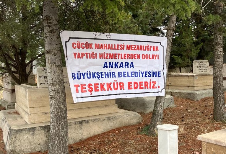 Ankara Büyükşehir'den Cücük Mezarlığında çevre düzenlemesi 2