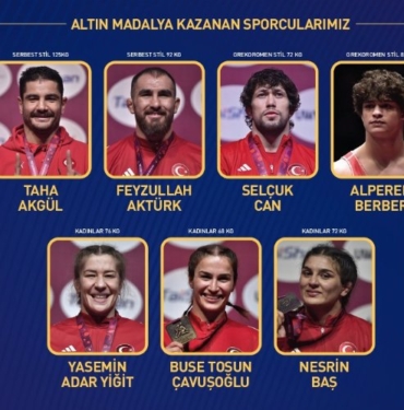 Cumhurbaşkanı Erdoğan’dan millî güreşçilere tebrik 12