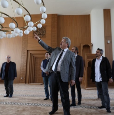 Başkan Palancıoğlu yapımı devam eden Adem Tanç Camii'yi inceledi
