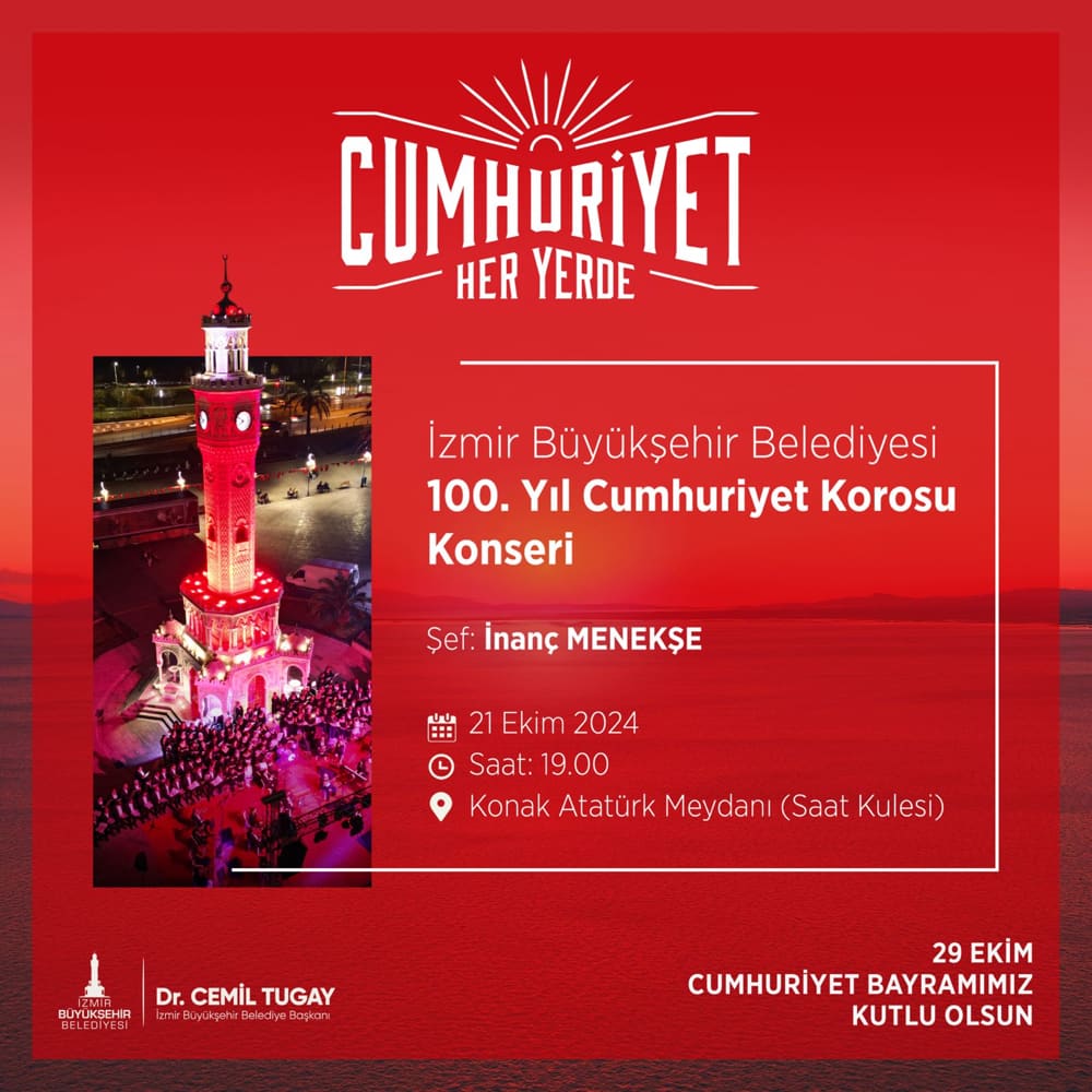 Cumhuriyet Bayramı’na özel 100. Yıl Cumhuriyet Korosu konseri