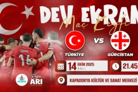türkiye-gürcistan dev ekran