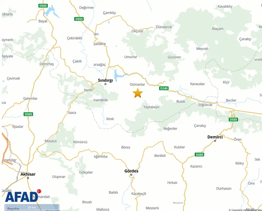 Balıkesir'in Sındırgı İlçesinde 4.9 Büyüklüğünde Deprem 1