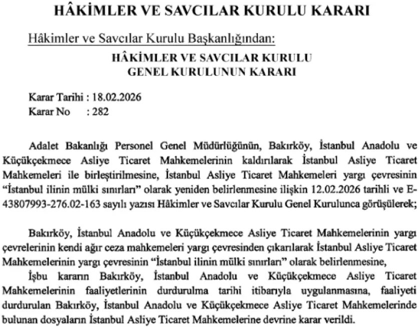 İstanbul'daki Ticaret Mahkemeleri Tek Çatı Altında Birleştirildi 1