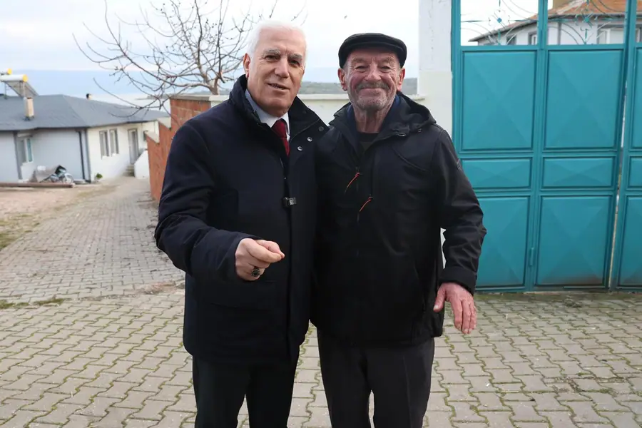 Başkan Bozbey’den Yaren Leylek ve Adem Amca'ya Ziyaret 1