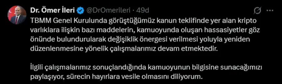 AK Parti: Kripto Varlık Kanunuyla İlgili Çalışmalar Sürüyor 1 AK Parti: Kripto Varlık Kanunuyla İlgili Çalışmalar Sürüyor 1