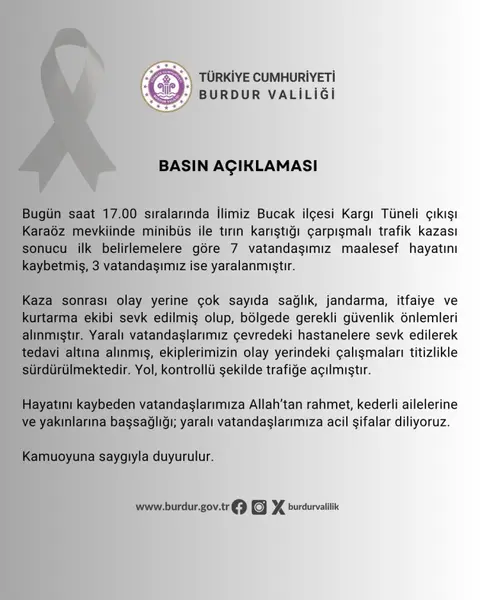 Burdur'da Minibüs ve Tır Çarpıştı: 7 Ölü, 3 Yaralı 1 Burdur'da Minibüs ve Tır Çarpıştı: 7 Ölü, 3 Yaralı 1