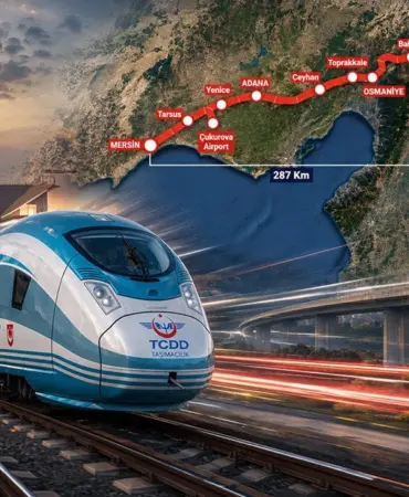Mersin-Gaziantep YHT Hattı Orta Koridor ve Kalkınma Yolu'na Bağlanacak 10 Haber Görseli