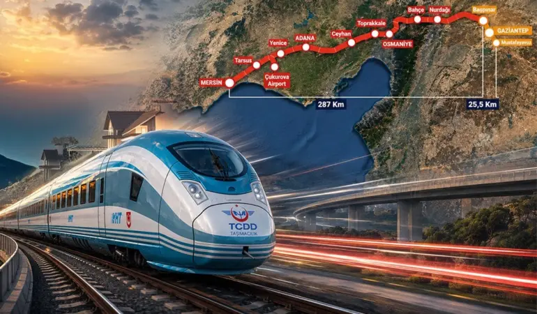 Mersin-Gaziantep YHT Hattı Orta Koridor ve Kalkınma Yolu'na Bağlanacak 1 Haber Görseli