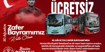Manisa’da 30 Ağustos’ta Toplu Ulaşım Ücretsiz Olacak 2 Manisa’da 30 Ağustos’ta Toplu Ulaşım Ücretsiz Olacak
